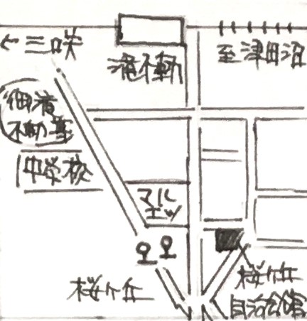 金杉桜ヶ丘自治会館への地図