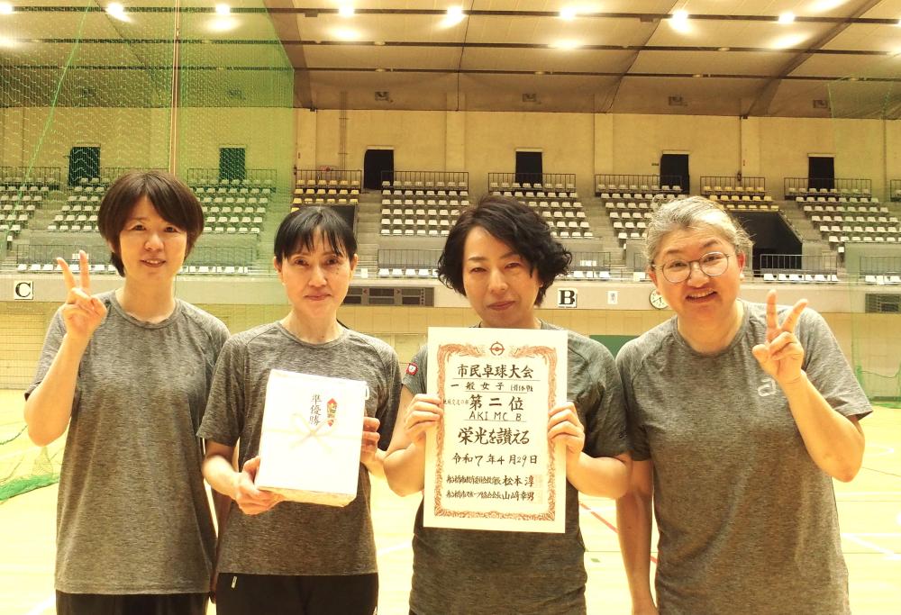女子地域交流二位