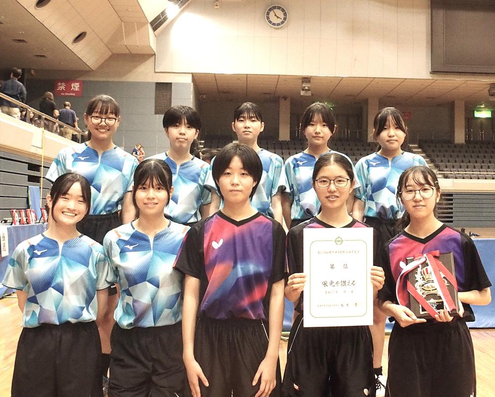 女子団体　二位　宮本中