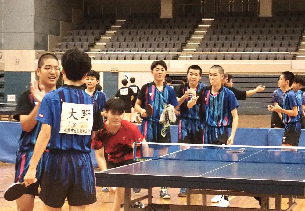 男子単体　優勝　七林中学校
