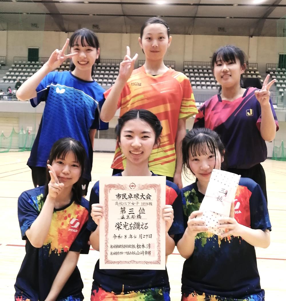 女子団体3位　県立船橋