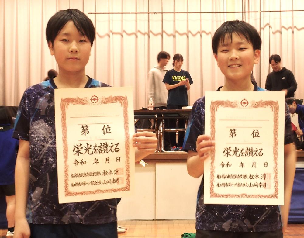 男子個人1位 2位