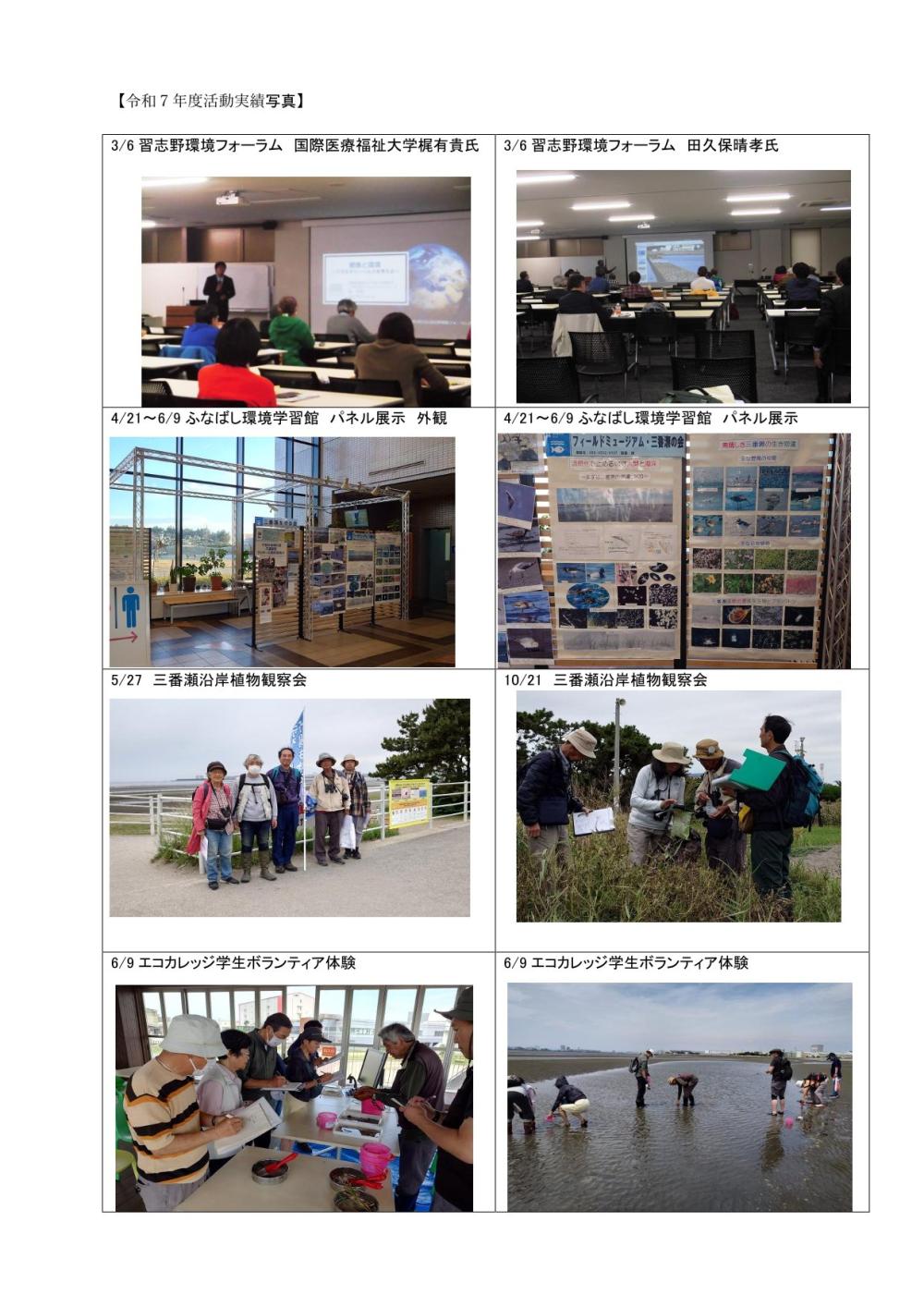 フィールドミュージアム三番瀬の会活動状況報告書令和7年度分提出-3
